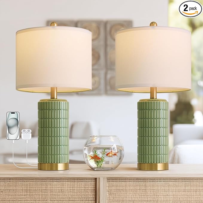 PoKat Bedside Table Lamps Set of 2 by Pokat