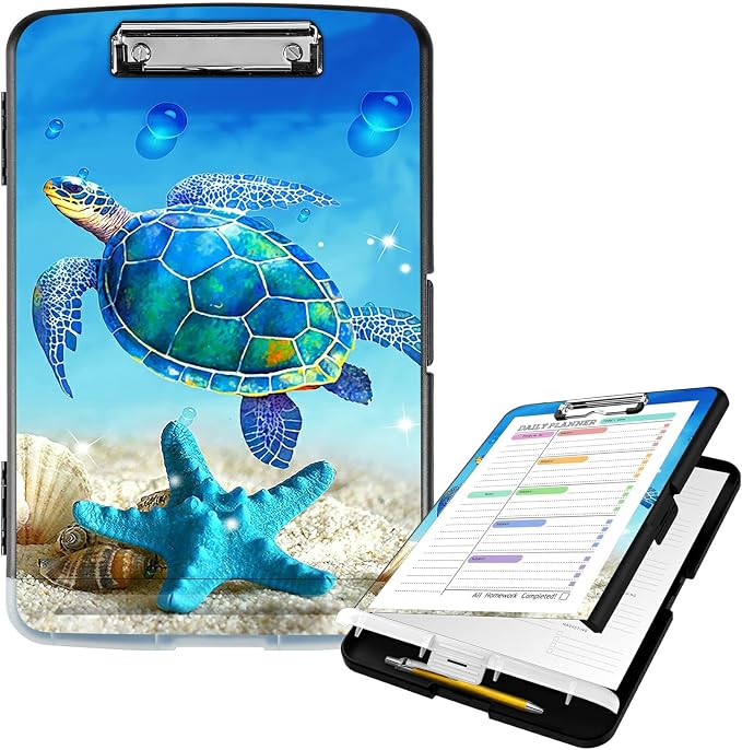 Clipboard with Storage High Capacity Plastic Nursing Clipboards with Pen Holder by Unknown