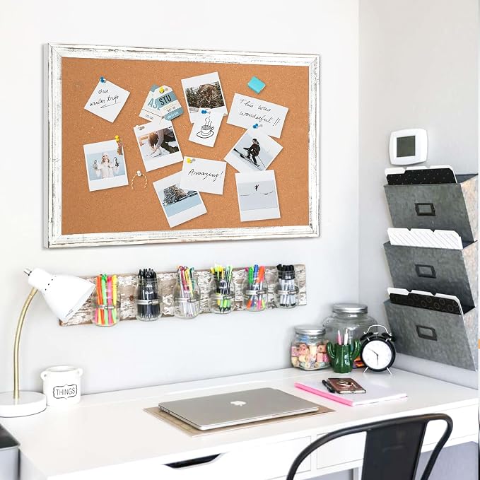 DOLLAR BOSS White Cork Board for Wall - Image 9