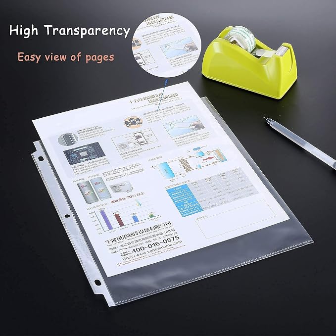 Seashell 200 Pack Heavy Duty Sheet Protectors 8.5 x 11, Letter Size Plastic - Image 4