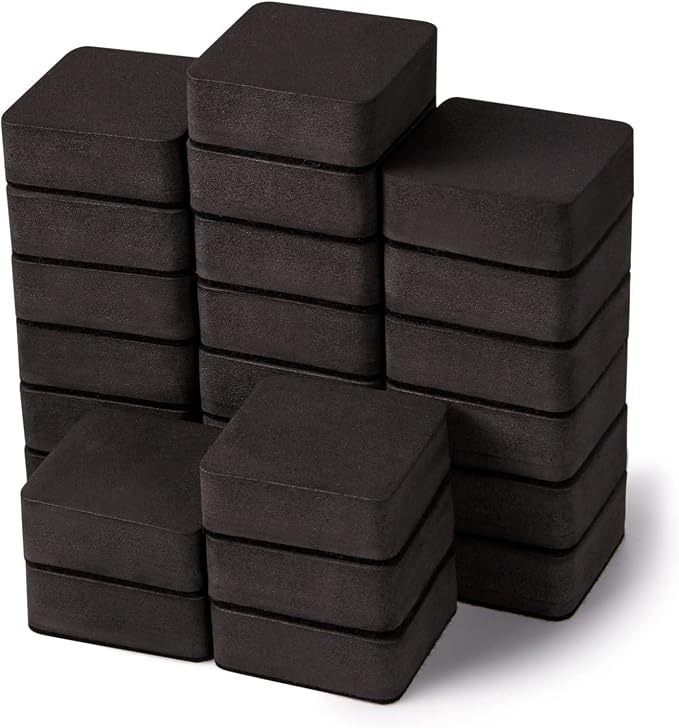 Favide 24 Pack Magnetic Whiteboard Dry Erase Erasers Chalkboard Cleansers by favide