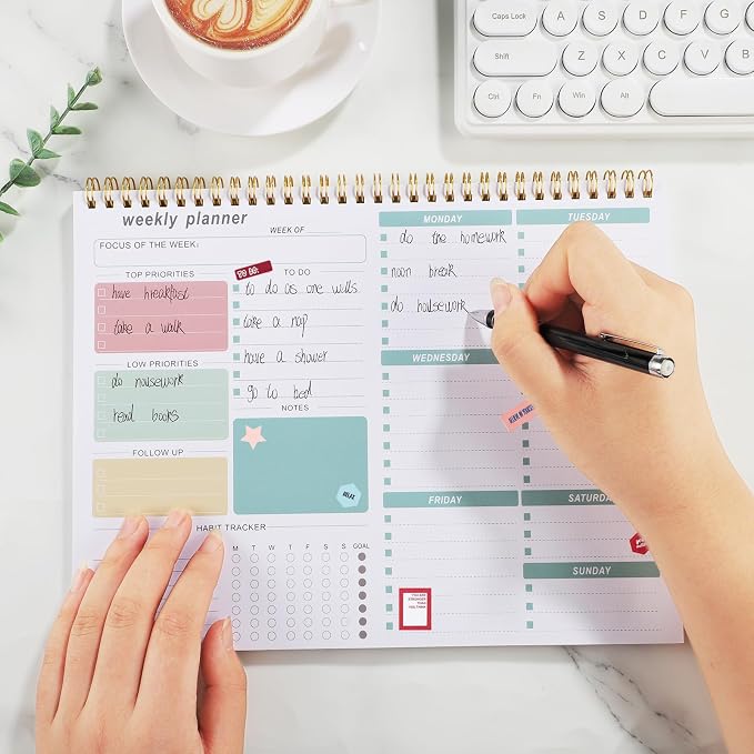 Weekly To Do List Notepad, 8.5''x11'' Weekly Desk Planner - Image 7