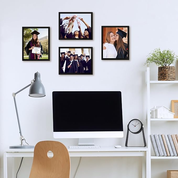FIXSMITH 8.5x11 Diploma Frame, 6 Pack Black Picture Frames - Image 7