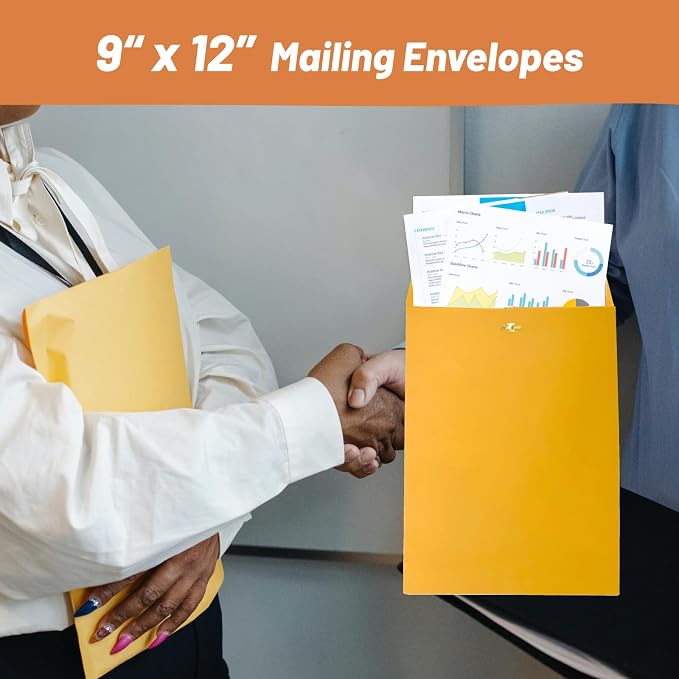 9x12 Clasp Envelopes 20 Pcs, Creebe Manilla Envelopes 9x12 - Image 5