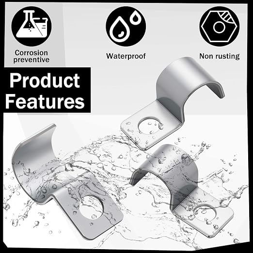 Yaocom 100 Pcs Silver Cable Wire Screw Clips 1/2 inch, Zinc Plated Steel Clamp - Image 3