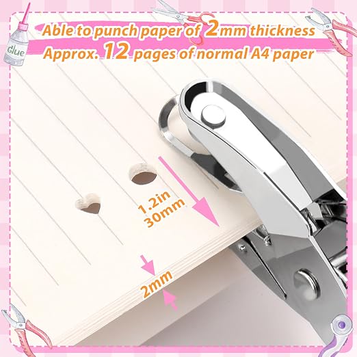 MAPVOLUT 2-Pack Single Hole Punch Kit, Durable Stainless Steel Hole Punchers - Image 3