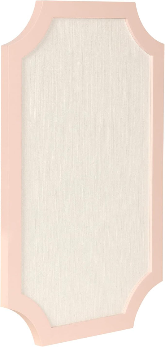 Kate and Laurel Holbrook Glam Framed Scallop Fabric Pinboard, 15 x 24, by KateandLaurel