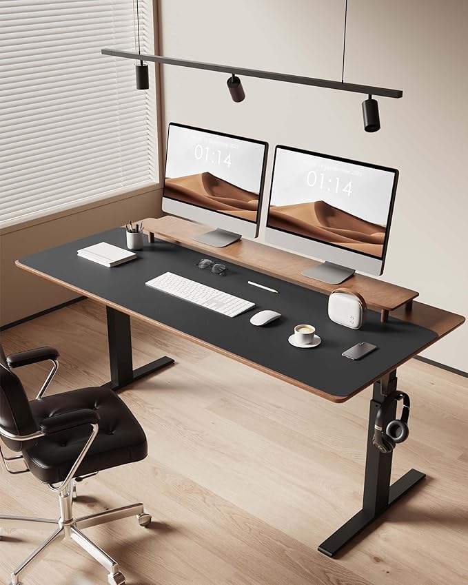 YSAGi Leather Desk Pad Protector, Office Desk Mat, Large Mouse Pad, Non-Slip PU Leather Desk Blotter, Laptop Desk Pad, Waterproof Desk Writing Pad for Office and Home (Dark Grey, 47" x 17")-DeskLoop Office