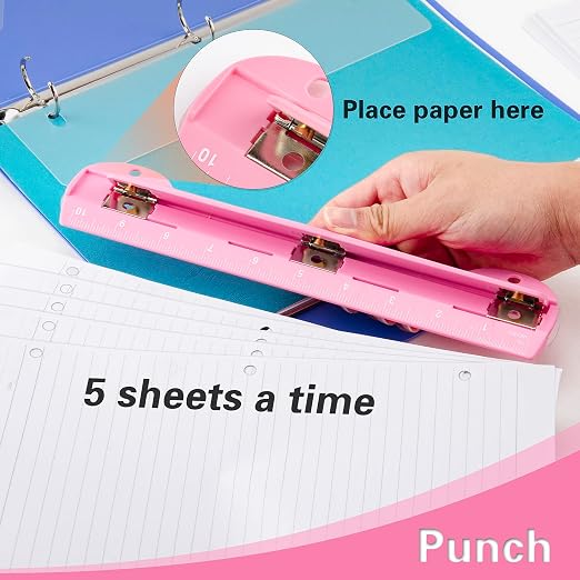 WORKLION 3 Ring Hole Puncher for Binders, - Image 3