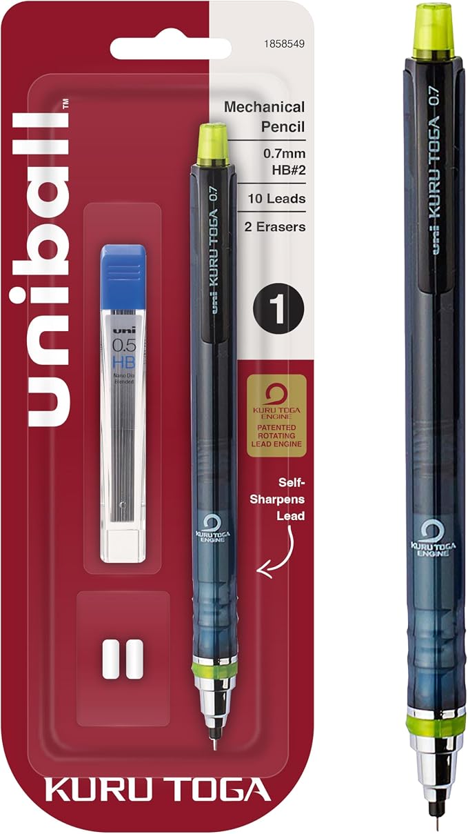 uniball Kuru Toga Mechanical Pencil Starter Kit, 0.7mm HB#2 - Image 2