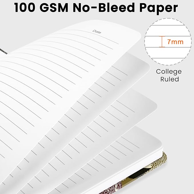 CICPAP Lined Spiral Journal Notebook, A5 College Ruled Notebook - Image 3