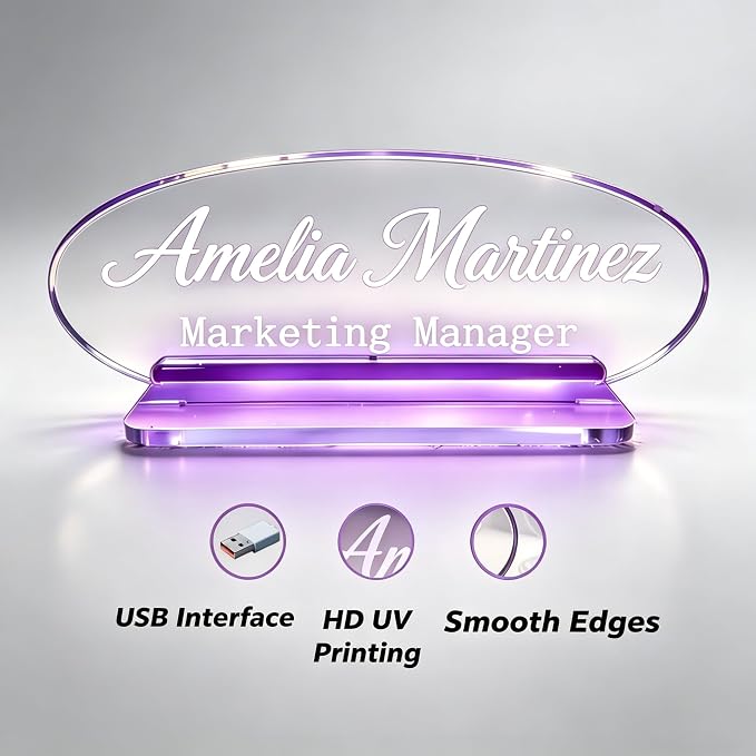 Personalized Acrylic LED Name Plate - Image 3