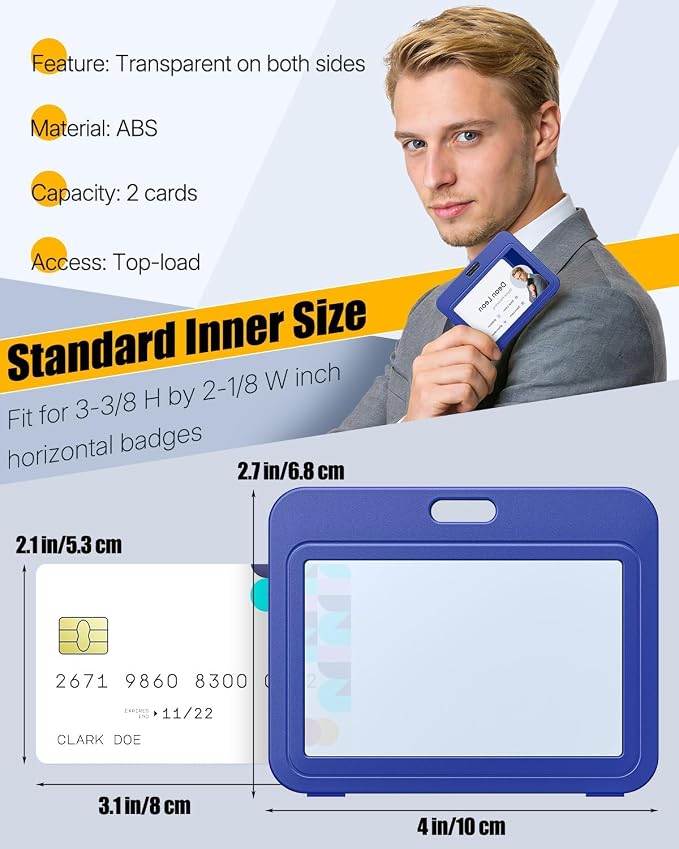 Uniclife 3 Pack ID Badge Holder - Image 7