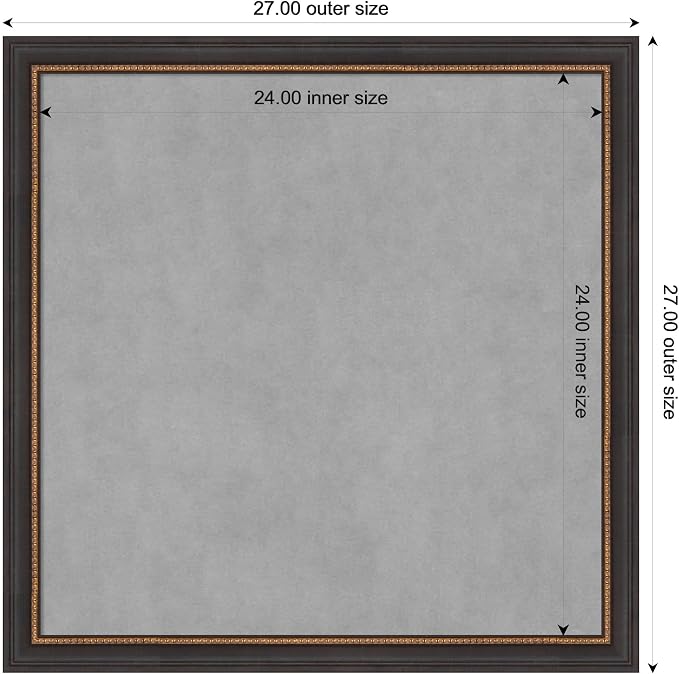 Amanti Art Black Framed Magnetic Board 27x27 Medium Vision Board - Image 4