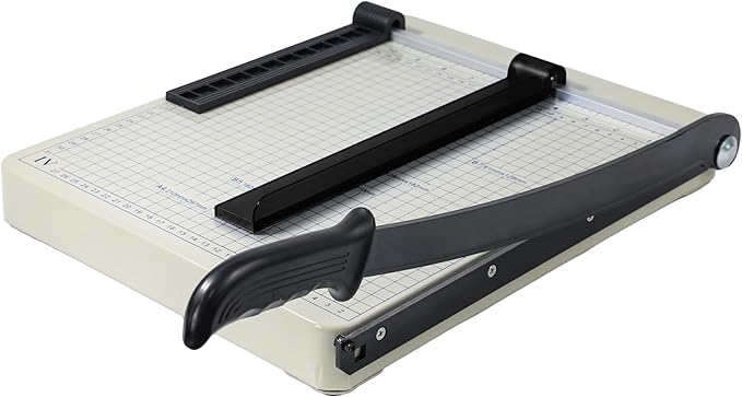 TEXALAN(R) Paper Cutter 12" x 10" Metal Base Trimmer Scrap Booking Guillotine Blade-DeskLoop Office