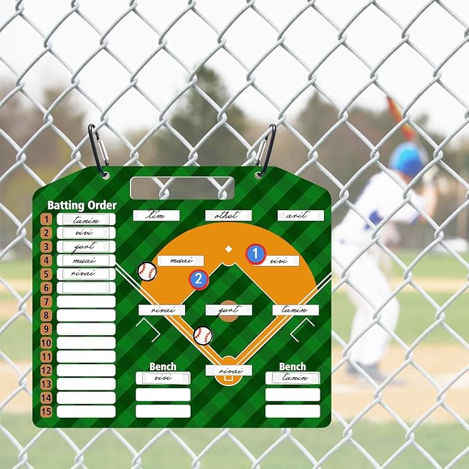 Magnetic Baseball Lineup Board | Baseball Dry Erase Coaching Broad | Softball - Image 5