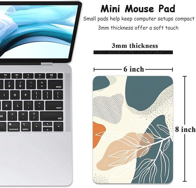 Dapesuom Small Mouse Pad, 6 x 8 Inch Thick Rubber Premium-Textured Non-Slip - Image 2