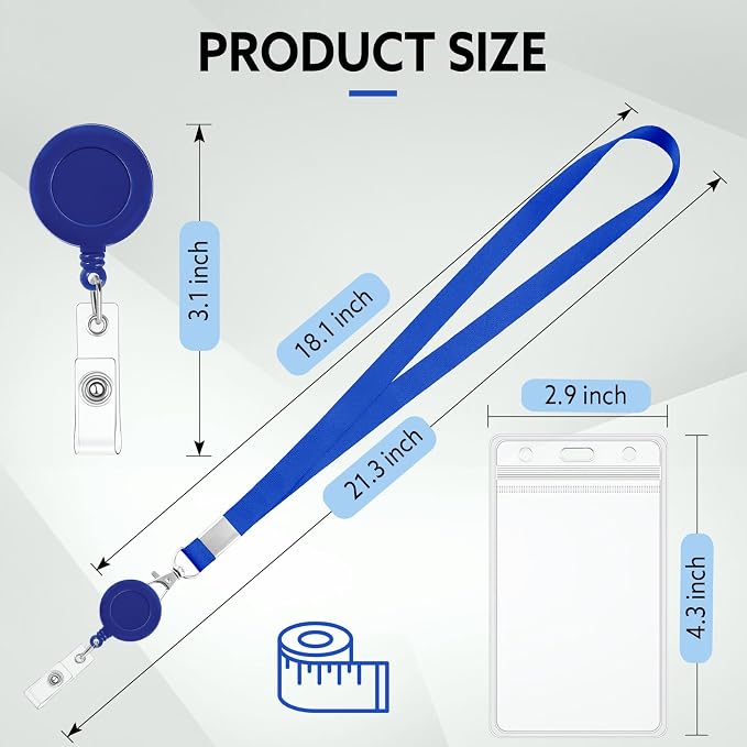 6 Pack Lanyards for ID Badges Holder Retractable Lanyards for Cruise Ship Cards - Image 2
