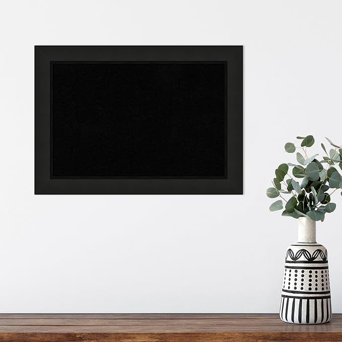 Amanti Art Black Cork Board for Wall, 15x21 Vision Board with Black Wood Frame, Small Corkboard Office Decor for Home Organization, Casual Corkboard Pinboard to Display Items for Home Organization in-DeskLoop Office