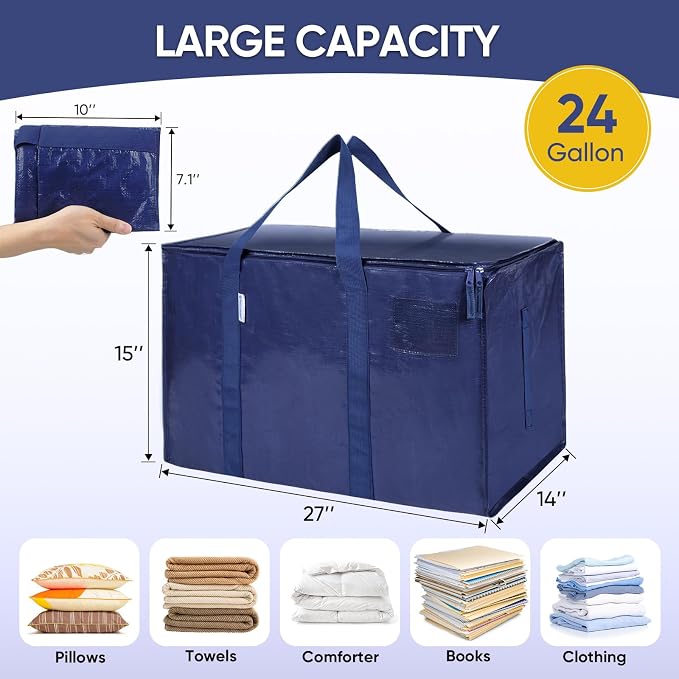 TICONN 2 Pack Extra Large Moving Bags Heavy Duty - Image 5