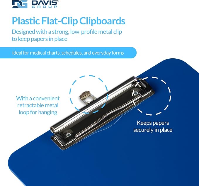 Pack of 6 Plastic Clipboards - Image 2