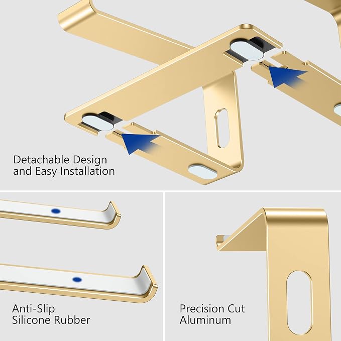 BESIGN LS03 Aluminum Laptop Stand, Ergonomic Detachable Computer Stand - Image 5