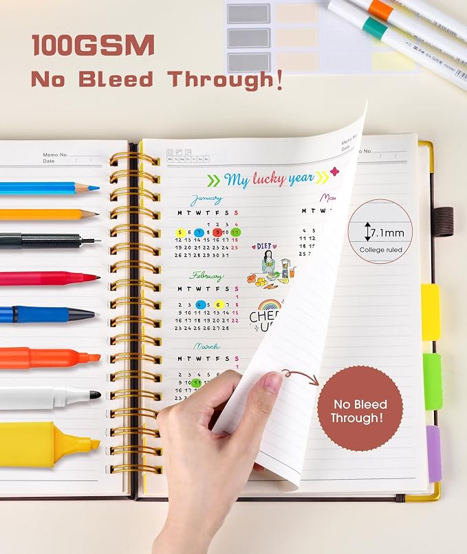 Hardcover Spiral Notebook 8.5"x11" Journal - Image 6