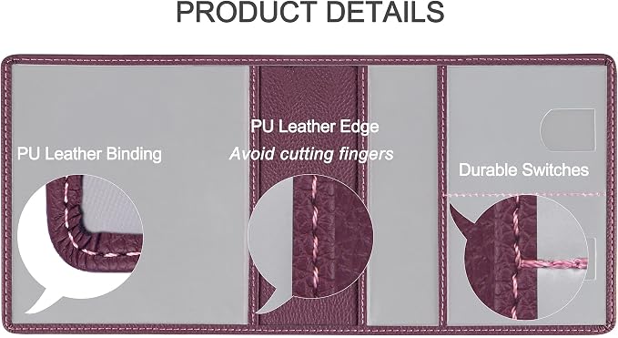 Car Registration and Insurance Holder, Premium PU Leather Vehicle Glove Box Car - Image 4