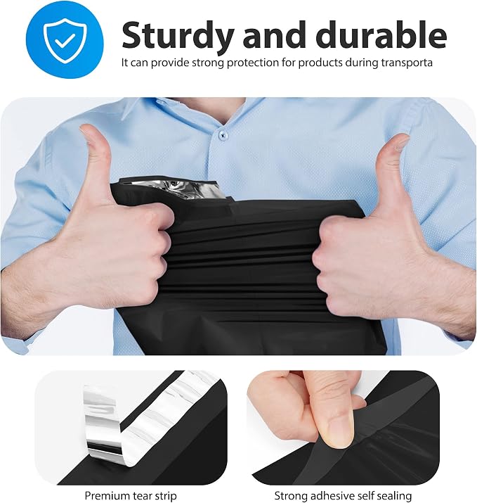 Fuxury 1500 Pcs 14.5x19" Poly Mailers, Waterproof Mailing Envelopes - Image 5