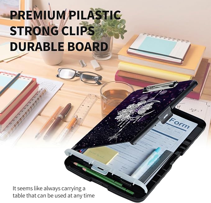 Clipboard with Storage High Capacity Plastic Nursing Clipboards with Pen Holder - Image 6