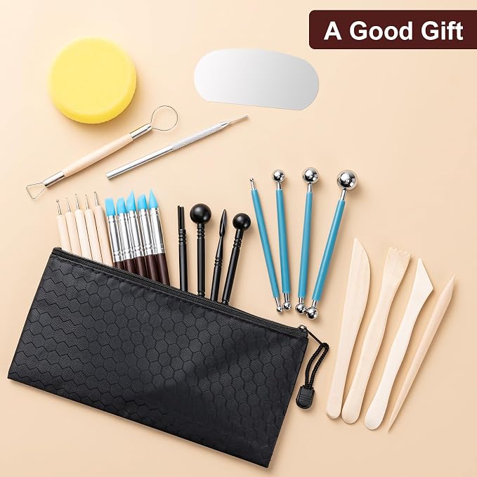 Amrules Clay Tools Kit, Practical Polymer Clay Sculpting Tools Kit, Air Dry - Image 7