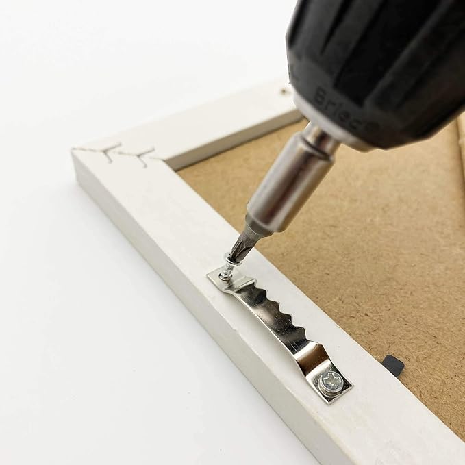 50 Pack Small Sawtooth Picture Hangers Steel Picture Hangers Picture Frames Hangers with Screws Picture Hang Solutions, for Hanging Clock Paintings Artwork Picture Frame Hook Photos (Silver)-DeskLoop Office