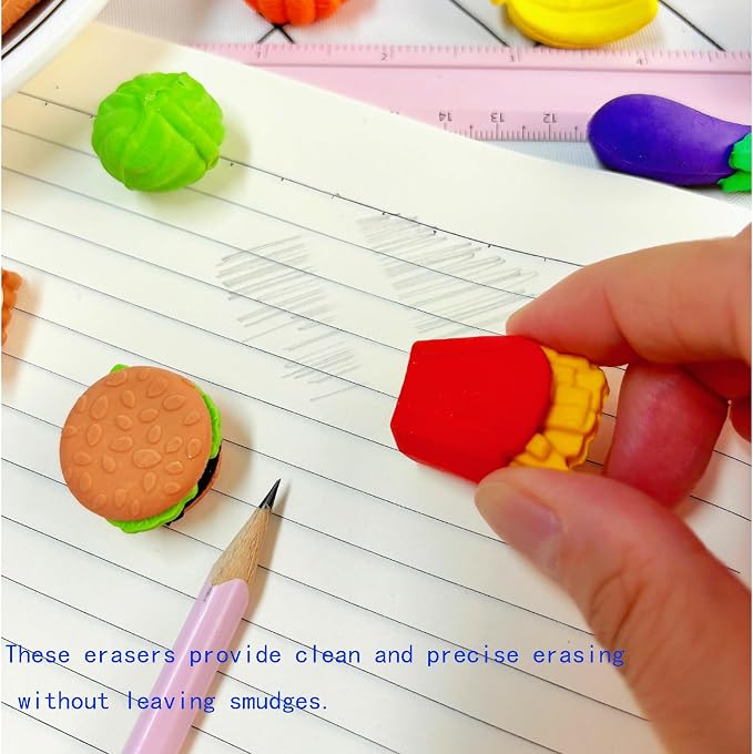 46PCS Cute Erasers for Kids Bulk, 3D Fun Erasers for Classroom Back to School - Image 4