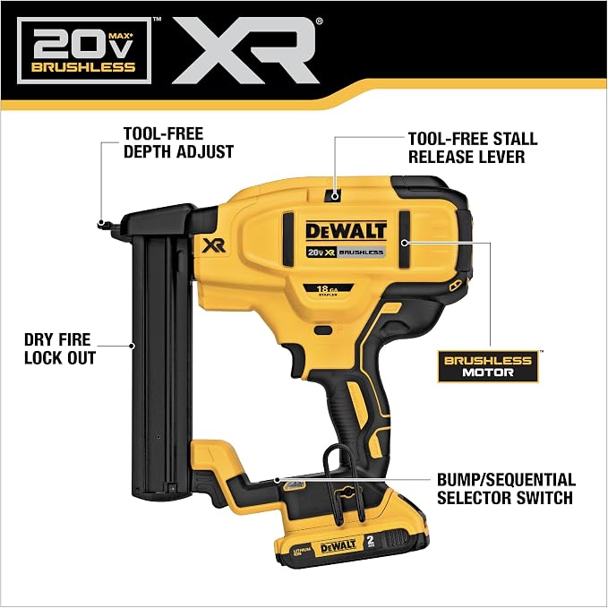 DEWALT 20V MAX* Narrow Crown Stapler Kit - Image 2
