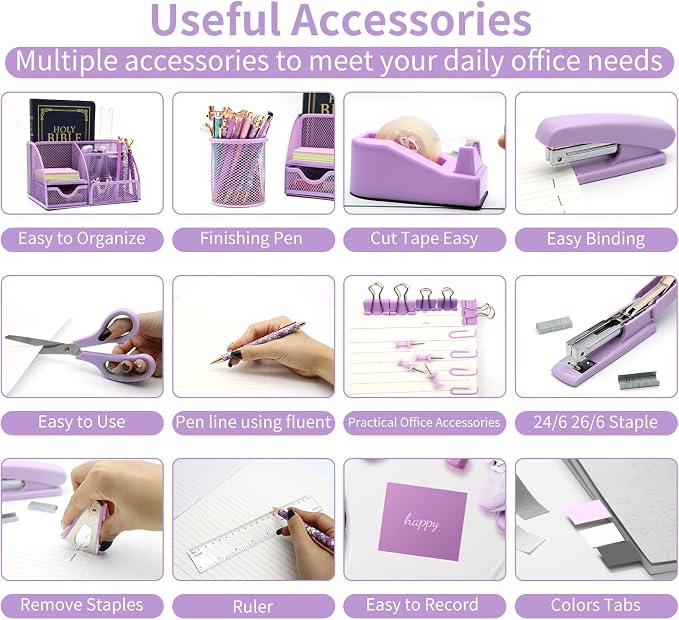 Purple Desk Organizers and Accessories, - Image 5