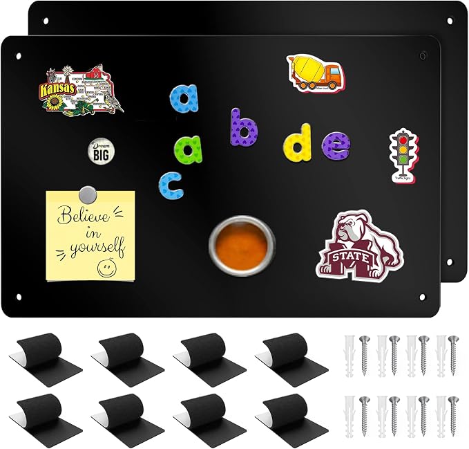 2Pack Magnetic Board, 17.1" x 11.8" Magnet Display, by Bonnary