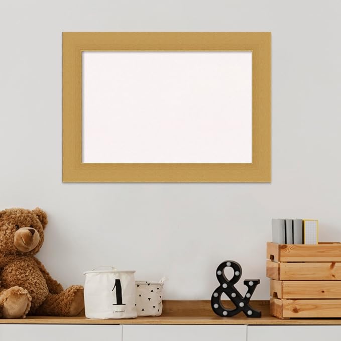 Amanti Art White Cork Board for Wall, 16x22 Vision Board with Gold Frame, Small Corkboard Office Decor for Home Organization, Casual Corkboard Pinboard to Display Items for Home Organization in-DeskLoop Office