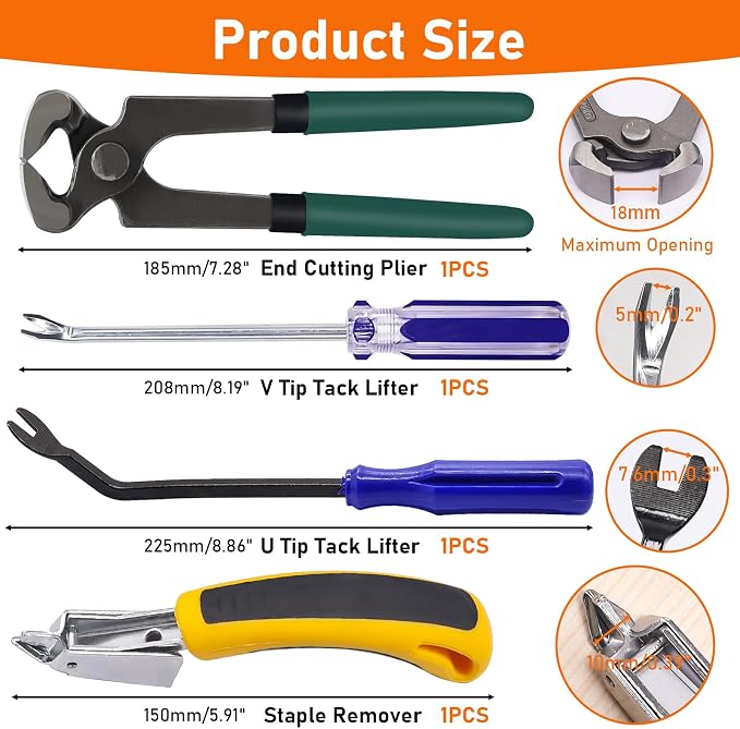 4Pcs Upholstery and Construction Staple Remover Tools Set - Image 2