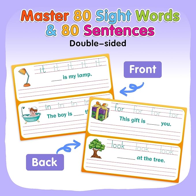 Sight Words Flash Cards Sentence Building - Image 2