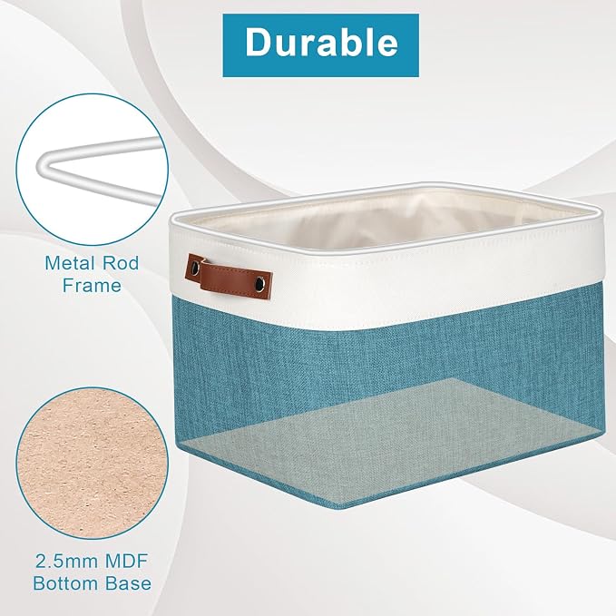 Bagnizer Storage Bins Large Fabric Storage Baskets - Image 4