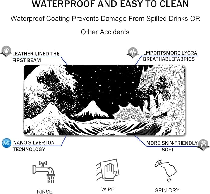 Large Gaming Mouse Pad, Waterproof Extra Large Big Mouse Pad - Image 4