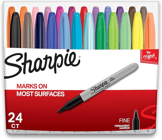 Sharpie Permanent Markers, Fine Point, Office Supplies by Unknown