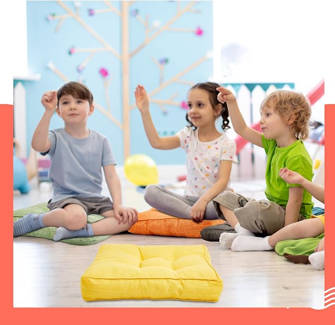 Juexica 8 Pcs Floor Cushions for Kids Floor Pillows Flexible Seating Cushions - Image 6