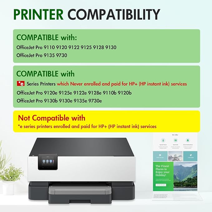 936XL 936 Ink Cartridges Combo Pack: Replacement for HP 936e Ink 936XL Black and 936 Color Combo Pack for HP OfficeJet Pro 9125e 9120e 9730e 9130 9135e 9122e 9128e 9110b 9120b 9130b 9130e Printer-DeskLoop Office