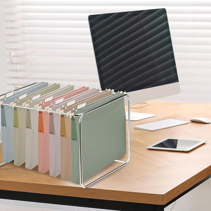 gisgfim 16 Pack Plastic Hanging File Folder Letter Size 1inch Expanding File - Image 6