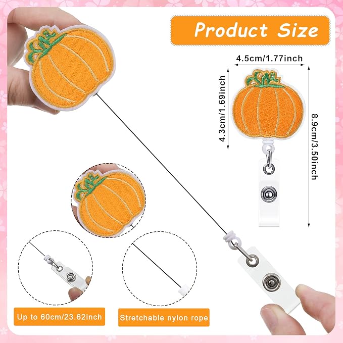 Zonon 8 Pcs Nurse Badge Reels Pediatric Badge Reels Cute Felt Retractable Funny - Image 2
