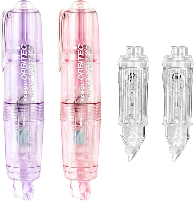 Refillable Retractable White Correction Tape, Mini Aesthetic Pen Shaped by Unknown