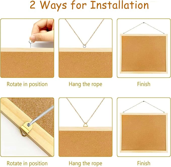Lyellfe 3 Pack Cork Boards for Walls, Push Pins, Thick Notice Board for Office - Image 4