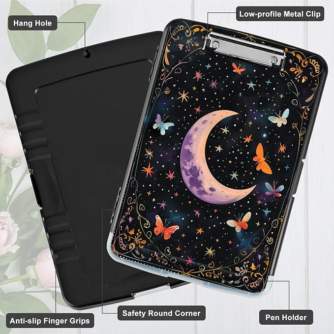 A4 Clipboard with Storage Pen Holder, Clipboards Organizer Nursing Clipboard - Image 5