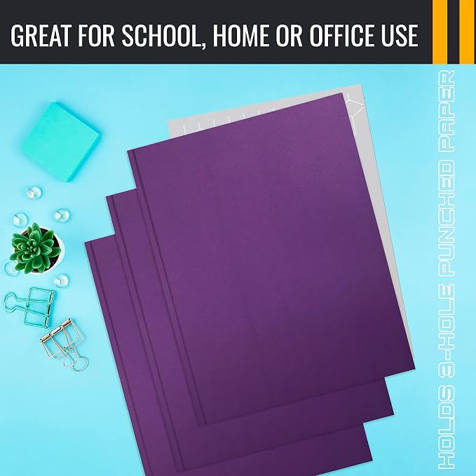 Better Office Products Purple Paper 2 Pocket Folders - Image 6